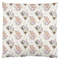 Roses-white Standard Premium Plush Fleece Cushion Case (one Side)