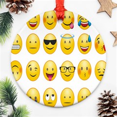 Smilie 123 Round Ornament (two Sides)