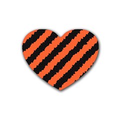 Halloween-background Rubber Coaster (heart)