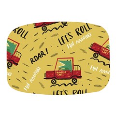 Childish-seamless-pattern-with-dino-driver Mini Square Pill Box by Salman4z