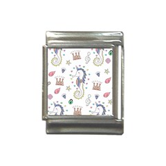 Seamless-pattern-cute-unicorn-cartoon-hand-drawn Italian Charm (13mm) by Salman4z