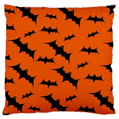 Halloween-card-with-bats-flying-pattern Standard Premium Plush Fleece Cushion Case (one Side) by Salman4z