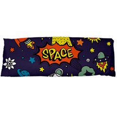 Vector-flat-space-design-background-with-text -- Body Pillow Case Dakimakura (two Sides) by Salman4z
