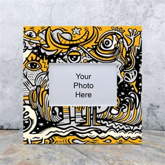 Crazy-abstract-doodle-social-doodle-drawing-style White Box Photo Frame 4  X 6 