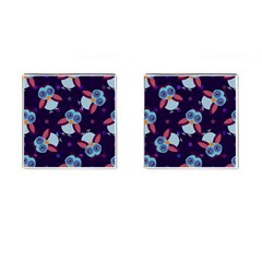 Owl-pattern-background Cufflinks (square) by Salman4z