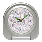 Seamless-pattern-with-cute-rabbit-character Travel Alarm Clock Front