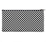 Background Black Board Checker Checkerboard Pencil Case Back