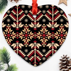 Vector Illustration Of Ukrainian Folk Seamless Pattern Ethnic Ornament Border Element Traditional Heart Ornament (two Sides) by pakminggu