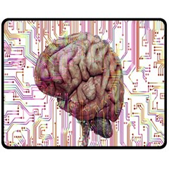 Brain Think Neurons Circuit Two Sides Fleece Blanket (medium) by pakminggu