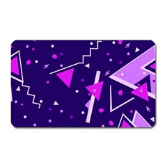 Purple Blue Geometric Pattern Magnet (rectangular) by danenraven