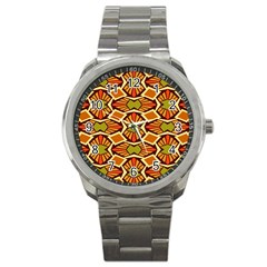 Geometry Shape Retro Trendy Symbol Sport Metal Watch