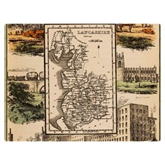 Antique Map Railway Lines Railway Train Char Premium Plush Fleece Blanket (extra Small)
