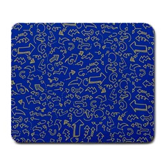 Arrows Doodles Drawing Background Sketch Direction Large Mousepad by 99art