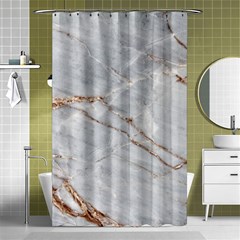 Gray Light Marble Stone Texture Background Shower Curtain 48  X 72  (small)  by Vaneshart