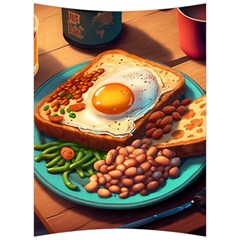 Breakfast Egg Beans Toast Plate Back Support Cushion