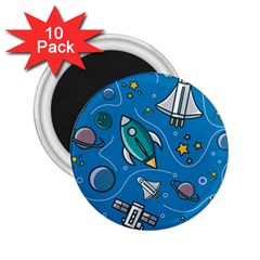 About-space-seamless-pattern 2 25  Magnets (10 Pack)  by Wav3s