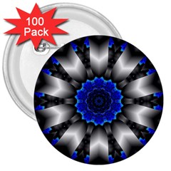 Kaleidoscope Abstract Round 3  Buttons (100 Pack) 