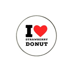 I Love Strawberry Donut Hat Clip Ball Marker by ilovewhateva