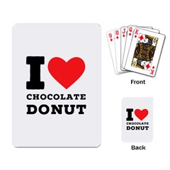 I Love Chocolate Donut Playing Cards Single Design (rectangle) by ilovewhateva