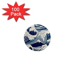 Japanese Wave Pattern 1  Mini Magnets (100 Pack)  by Wav3s