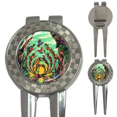 Monkey Tiger Bird Parrot Forest Jungle Style 3-in-1 Golf Divots by Grandong