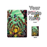 Monkey Tiger Bird Parrot Forest Jungle Style Playing Cards 54 Designs (Mini) Front - Spade4