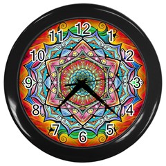 Mandalas Psychedelic Wall Clock (black)