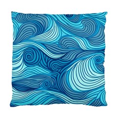 Ocean Waves Sea Abstract Pattern Water Blue Standard Cushion Case (two Sides) by Ndabl3x