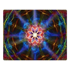 Mandala Pattern Kaleidoscope Two Sides Premium Plush Fleece Blanket (large)