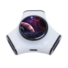 Clouds Fantasy Space Landscape Colorful Planet 3-port Usb Hub