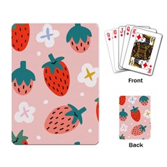 Strawberry-seamless-pattern Playing Cards Single Design (rectangle) by uniart180623