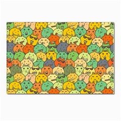 Seamless Pattern With Doodle Bunny Postcard 4 x 6  (pkg Of 10) by uniart180623