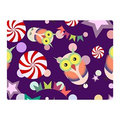 Owl-pattern-background Two Sides Premium Plush Fleece Blanket (mini) by uniart180623