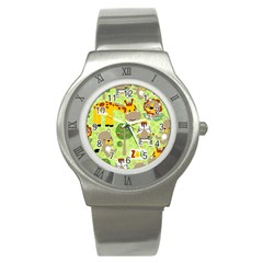Funny-animals-cartoon Stainless Steel Watch by uniart180623