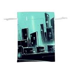 Buildings City Urban Destruction Background Lightweight Drawstring Pouch (l)
