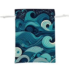 Waves Ocean Sea Abstract Whimsical Abstract Art Lightweight Drawstring Pouch (xl) by uniart180623