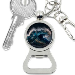 Tsunami Waves Ocean Sea Water Rough Seas Bottle Opener Key Chain