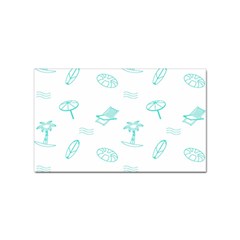 Summer Beach Seamless Pattern Sticker Rectangular (100 Pack) by ConteMonfrey
