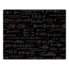 Black Background With Text Overlay Digital Art Mathematics Two Sides Premium Plush Fleece Blanket (large) by uniart180623
