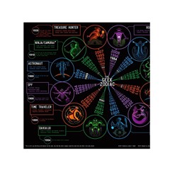 Zodiac Geek Square Satin Scarf (30  X 30 ) by uniart180623