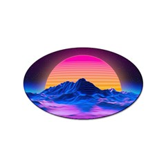 Sun Ultra Artistic 3d Illustration Sunset Sticker (oval)