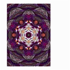 Rosette Kaleidoscope Mosaic Abstract Background Art Small Garden Flag (two Sides) by Simbadda