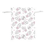 Cute Pattern With Easter Bunny Egg Lightweight Drawstring Pouch (M) Back