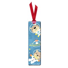 Seamless-pattern-funny-astronaut-outer-space-transportation Small Book Marks