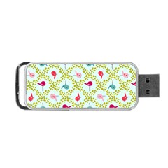Birds Pattern Background Portable Usb Flash (one Side)