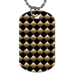 Golden-chess-board-background Dog Tag (two Sides)
