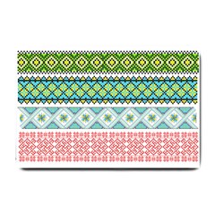 Ukraine Ornament Pattern Symbolism Geometric Small Doormat by pakminggu