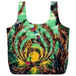 Monkey Tiger Bird Parrot Forest Jungle Style Full Print Recycle Bag (XL) Front