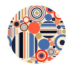 Geometric Abstract Pattern Colorful Flat Circles Decoration Mini Round Pill Box by Bangk1t
