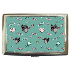 Raccoon Texture Seamless Scrapbooking Hearts Cigarette Money Case